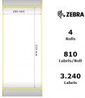 Zebra Z-Perform 1000T 100x210mm 4-Pack