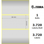 Zebra Z-Ultimate 3000T Silver 38x19mm 12-Pack