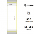 Zebra Etiketter Z-Select 2000D 25x76mm 12-Pack