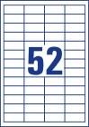 Etiketter på A4-ark,52,5x21,2 mm, 56 etikett/ 100ark