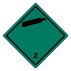 Farligt gods-etiketter Icke brandfarlig gas 100x100mm 250st/rulle