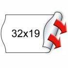 Etikett 32x19mm, vit G2